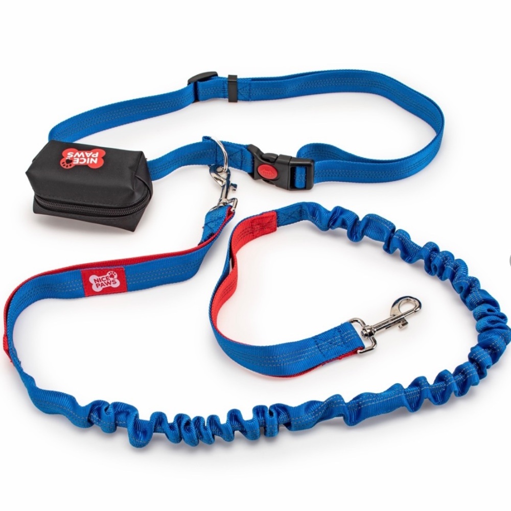 Nice Paws Hands-Free Bungee Reflective Dog Leash